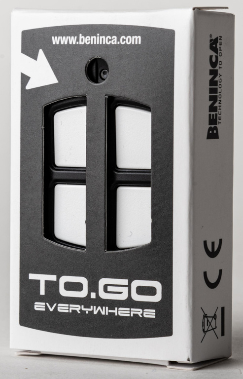 Mando a distancia Beninca TO.GO4A - 9 canales, ARC 433,92 MHz, transmisor original para operadores