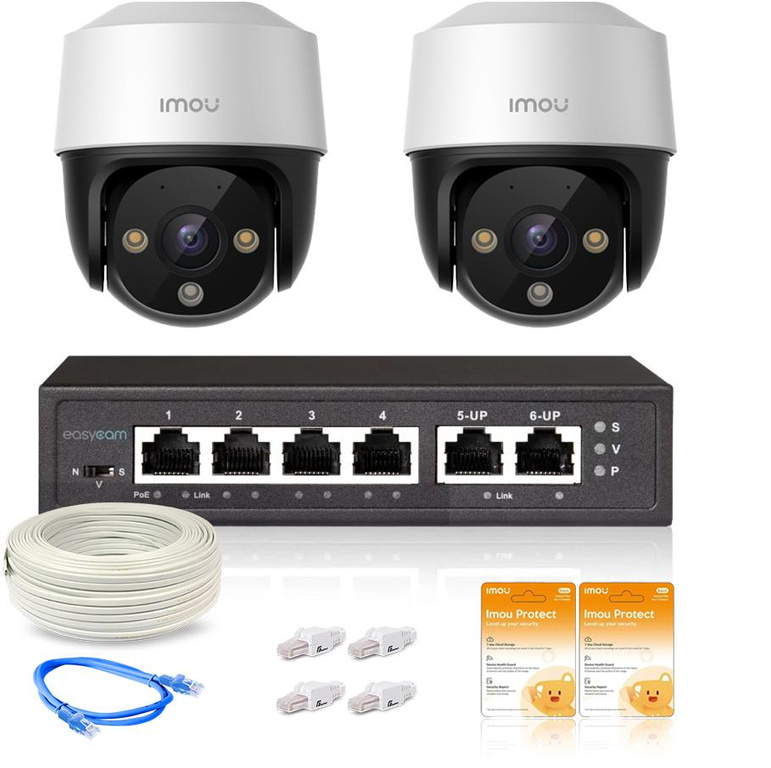 Set de două camere IP Imou Cruiser 4MP POE cu serviciu cloud Imou Protect Basic