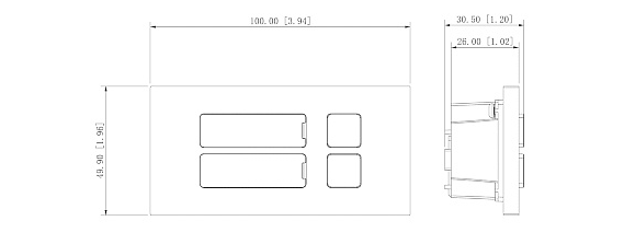 DAHUA 2-Tasten-Modul VTO4202F-MB2