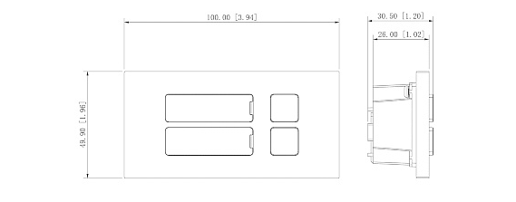 Modulo videocitofonico Dahua VTO4202FB-MB2 con due pulsanti
