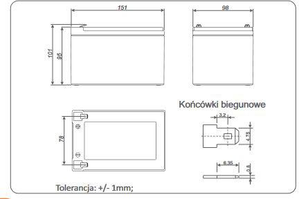 Batterie AGM ALARMTEC BP Serie 12V 12Ah