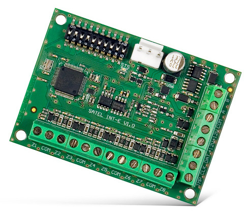 Expander of 8 inputs SATEL INT-E, Grade 3 compliance, for alarm systems