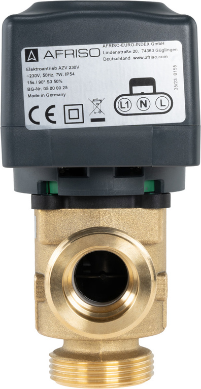 AZV 844 Valvola a 3 vie DN25 G1 1/4 di pollice Kvs 11 230 V AC AB-B