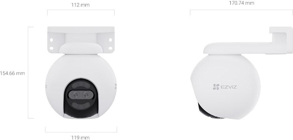 Duální 4K 8MP+2MP 4mm IP kamera Ezviz H80x
