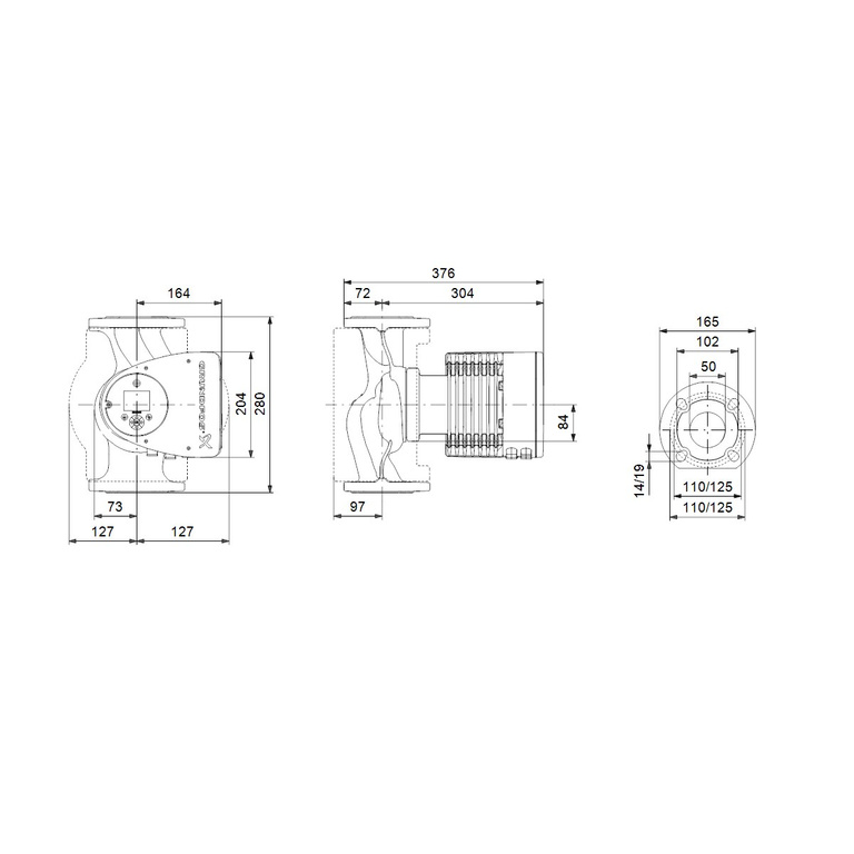 Bezdławnicowa pompa obiegowa MAGNA3 50-100 F 280 1x230V PN6/10