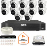 BCS Line IP Surveillance Kit 12x Camera BCS-L-EIP14FSR3-AI1 DVR with 1TB HDD