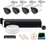 DAHUA Conjunto de vigilancia IP 4x cámara IPC-HFW2849S-S-IL-0280B 8MPX