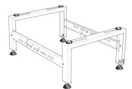 Frame for mounting the outdoor unit AMS on the ground NIBE GSU 20