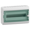 Mureva (former Kaedra) IP65 surface-mounted switchgear MRV-1-18-NT-T transparent door 1 row 18 modules/row