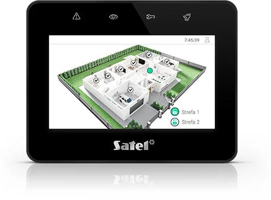 Manipolatore SATEL con touch screen da 4,3" INT-TSG2R-B nero