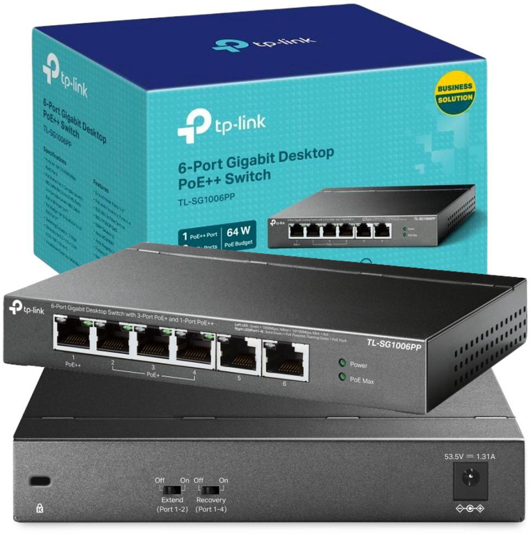 SWITCH TP-LINK TL-SG1006PP (PoE++)