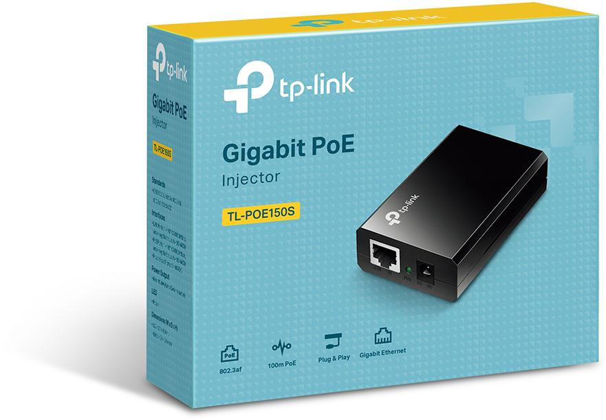 Stromversorgungsadapter POE 48V TL-POE150S TP-Link IEEE 802.3af Gigabit