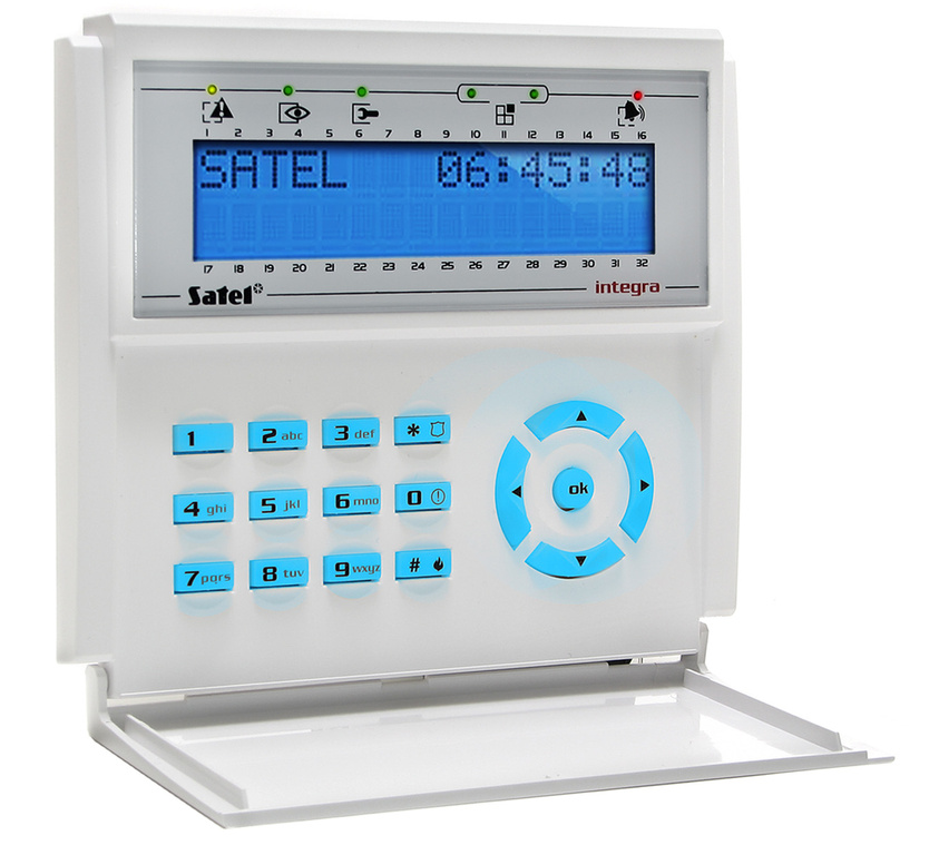 INT-KLCDR-BL LCD toetsenbord voor alarmsystemen