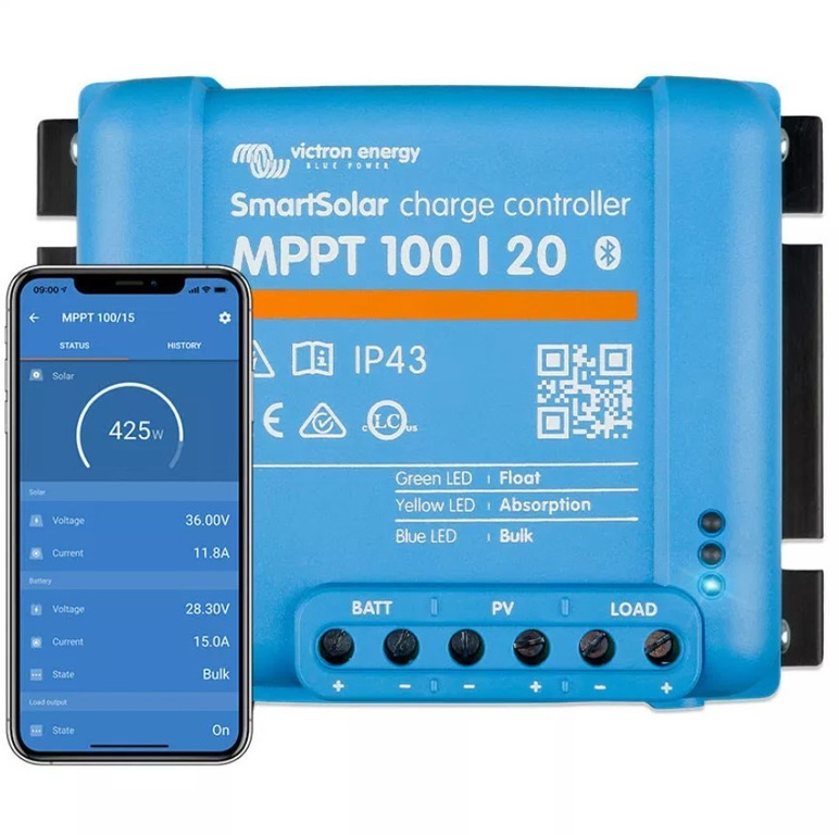 Victron Energy SmartSolar MPPT 100/20 (up to 48V) Retail Charge Controller