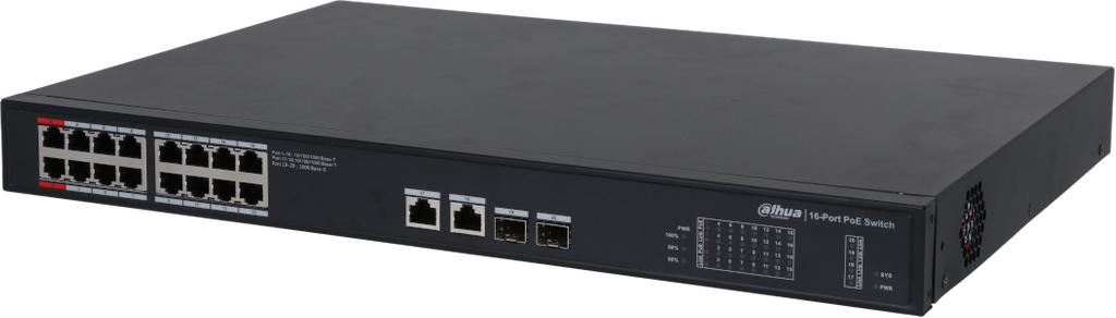 Switch PoE DAHUA PFS3220-16GT-240-V2 avec 16 ports Gigabit