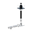 Kit de cheminée, kit de raccordement pour chaudières à condensation ZB-01 shaft, DN60/100mm ONNLINE, compatible avec les chaudières Viessmann, De Dietrich, ACV, Baxi,