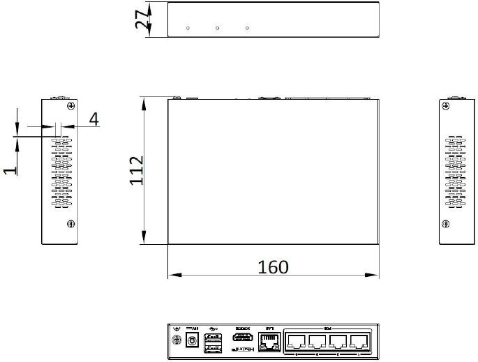 Rejestrator IP Hilook by Hikvision 4 kanałowy 4MP SSD-NVR-4MP/4P  (1T)