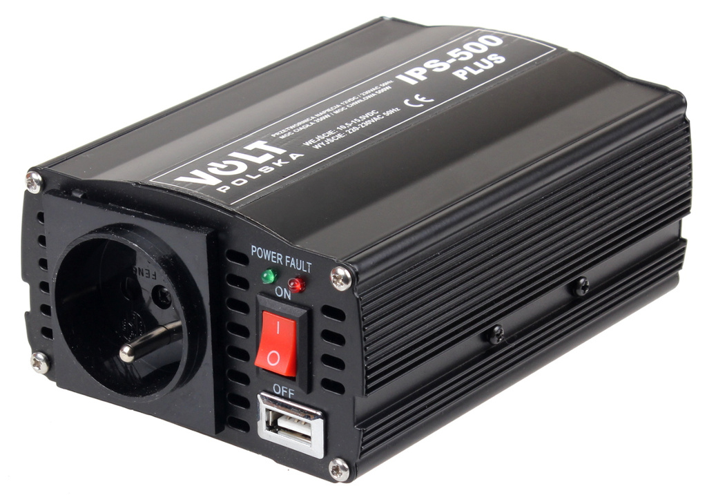 INVERTOR VOLT POLSKA IPS-500 PLUS 12V / 230V 350/500 W
