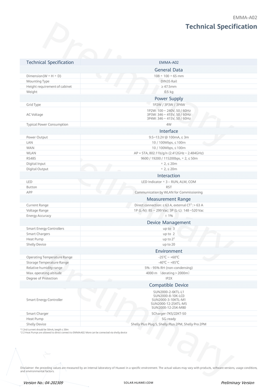 Huawei EMMA-A02 Intelligenter Energiemanagement-Assistent