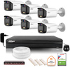 Dahua TIOC 5mpx 2K Kit de vigilancia IP 6 cámaras IPC-HFW3549T1-AS-PV-0280B-S5 DVR con unidad de disco para funcionamiento continuo