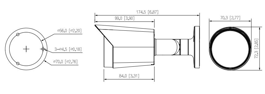 EZ-IP IP CAMERA EZI-B140-F2 Packung mit 4 Stück.