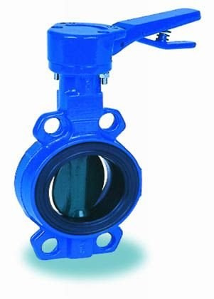 URANIE flangeless butterfly valve with manual lever actuator DN200