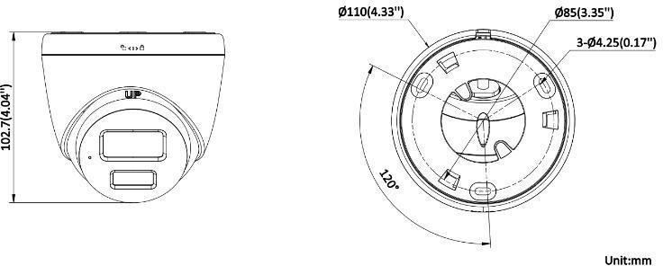 HIKVISION IP-KAMERA DS-2CD1367G2H-LIU 2.8mm DE