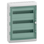 Mureva (former Kaedra) IP65 surface-mounted switchboard MRV-3-18-NT-T transparent door 3 rows 18 modules/row