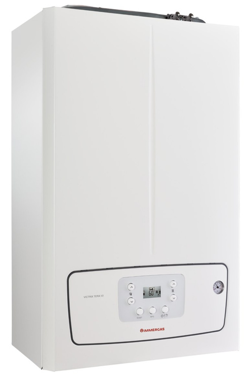 Chaudière à condensation VICTRIX TERA V2 24 Plus EU, monofonctionnelle, murale, à haute efficacité énergétique, idéale pour les installations de chauffage modernes.