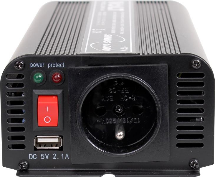 Omvormer VOLT POLSKA Sinus 500/1000W 12V / 230V