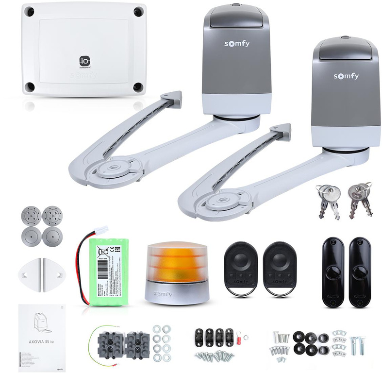 Somfy Axovia 3S IO Pack confort para cancelas de doble hoja de 4m