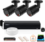 DAHUA Kit de vigilancia IP 3x cámara IPC-HFW2849S-S-IL-0280B-NEGRO 8MPX