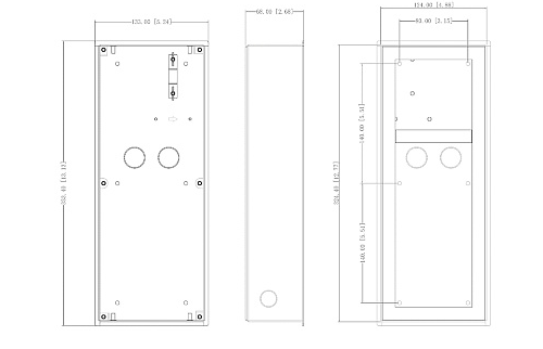 Infälld monteringslåda i metall Dahua VTM128