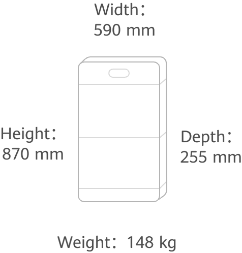Huawei LUNA2000-14-S1 Système de stockage d'énergie , 13.8 kWh , LiFePO4, RS485, FE, CAN communication