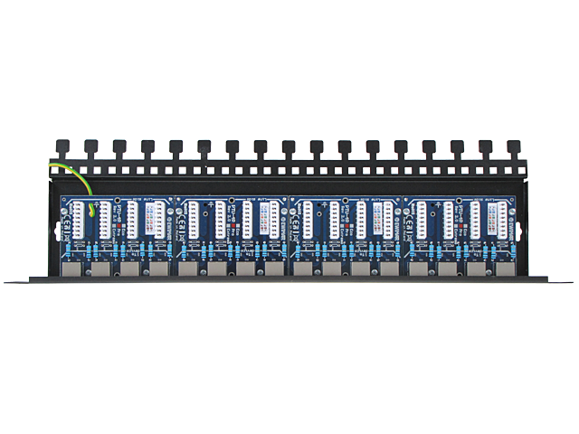 eWIMAR PTU-516R-ECO/PoE 16-channel LAN security panel with PoE surge protection