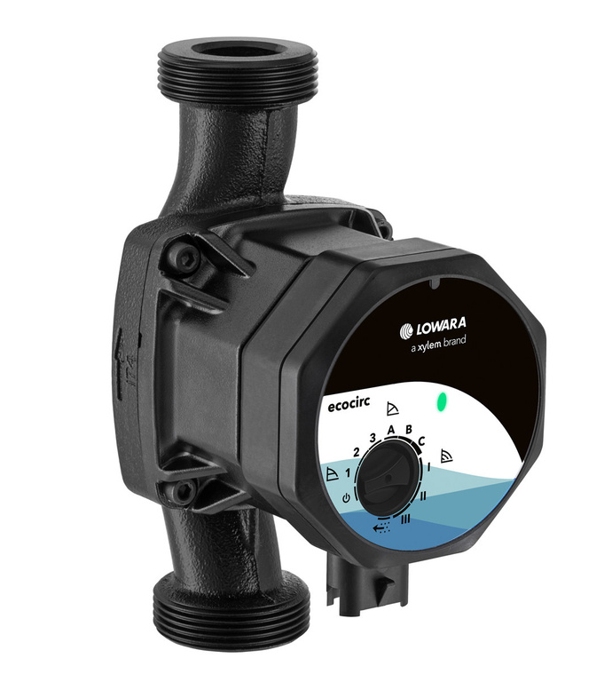 Umwälzpumpe für Zentralheizung/Klima ecocirc L 25-8/180, DN25, Anschluss G 1 / R 1 Zoll Hmax=8m, EEI&lt;=0,18
