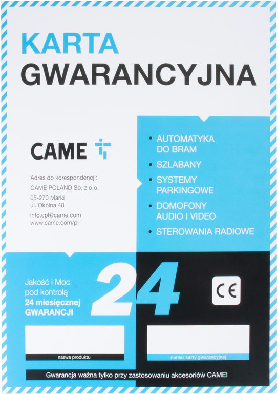 CAME BXV 4 PLSada pohonu posuvné brány US TOP s dálkovým ovládáním do 400 kg CE 230 V enkodér