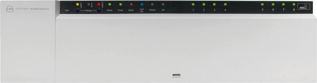 Smart 230 V-Leiste mit LAN-Anschluss für bis zu acht Thermostate und zwölf Stellantriebe