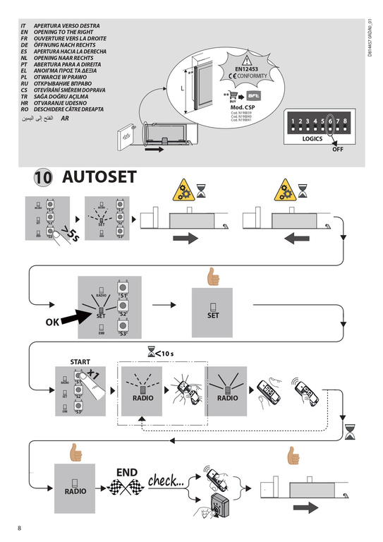 BFT DEIMOS Ultra BT KIT B600 INT - Automatizace posuvné brány 600 kg