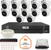 Zestaw monitoringu IP BCS Line 12x Kamera BCS-L-EIP14FSR3-AI1 Rejestrator z dyskiem 1TB