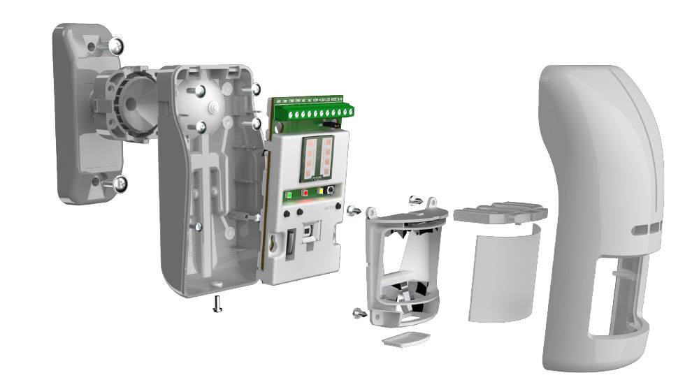 SATEL Opal GY Detector de movimiento para exteriores sin tirador Gris