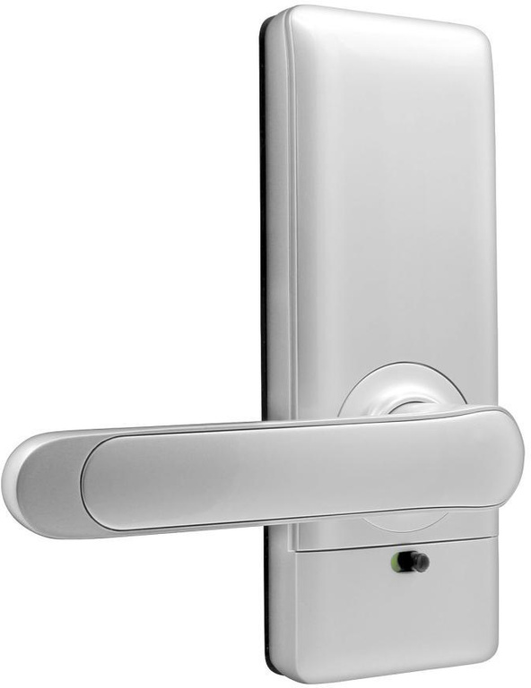 Door handle with access controller EURA ELH-02H4 silver