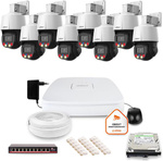 Dahua IP surveillance set 8x 4MP PTZ camera, 1TB drive - Complete security system