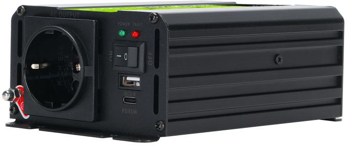 Green Cell DUO 12/24V INVERTER - 230V 300W/600W SINUSOID MODIFIED INVERTER