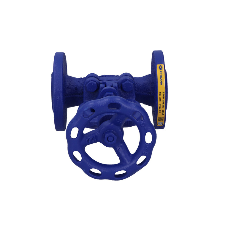 Stopbolkraan zGLO Fig. 215 DN20 PN16 grijs gietijzer EN-GJL-250 uitvoering 01 spindel- en klepverbinding deelbare schroefbare klepstang