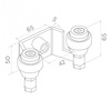 Tirador PSG 60.022 42mm superior para cancelas correderas con dos rodillos