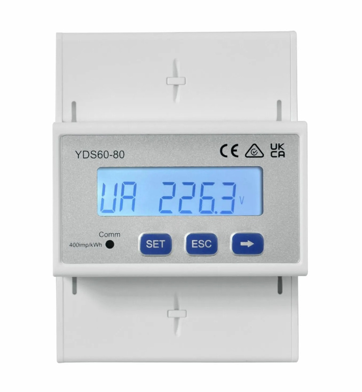 Energy Meter YDS60-80, EQUIVALENT to Huawei DTSU666-HW, direct measurement up to 80A