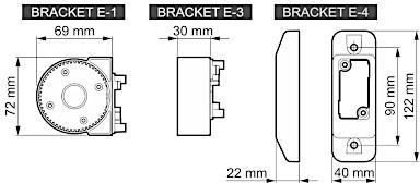 SATEL BE WAVE Ball Mount for Outdoor Motion Detector - Grey BRACKET E-5 GY ABAX2