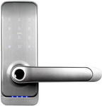 Door handle with access controller EURA ELH-01H4 silver