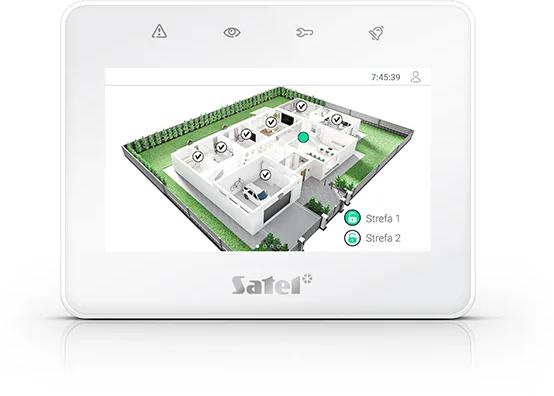 SATEL 4,3" INT-TSG2R-W Touchscreen-Tastatur weiß